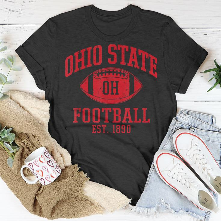 Vintage State Of Ohio Columbus Varsity Style Football Gift Unisex T-Shirt Unique Gifts