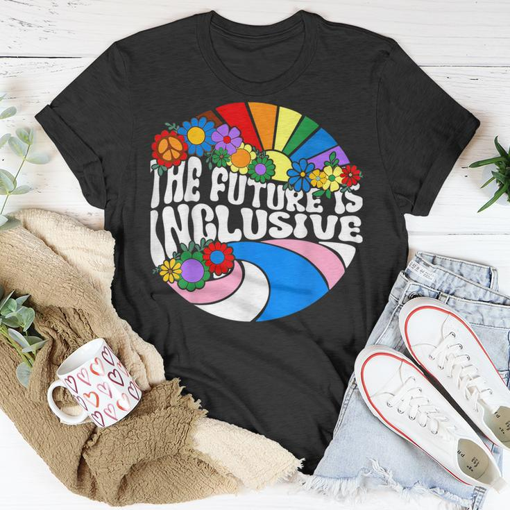 Vintage The Future Is Inclusive Lgbt Gay Rights Pride Unisex T-Shirt Unique Gifts