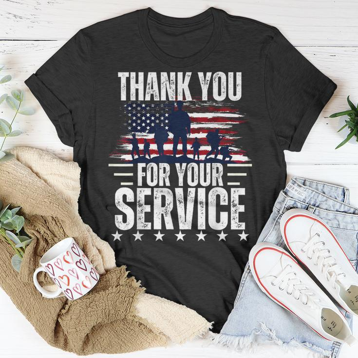 Vintage Veteran Thank You For Your Service Veteran's Day T-Shirt Personalized Gifts