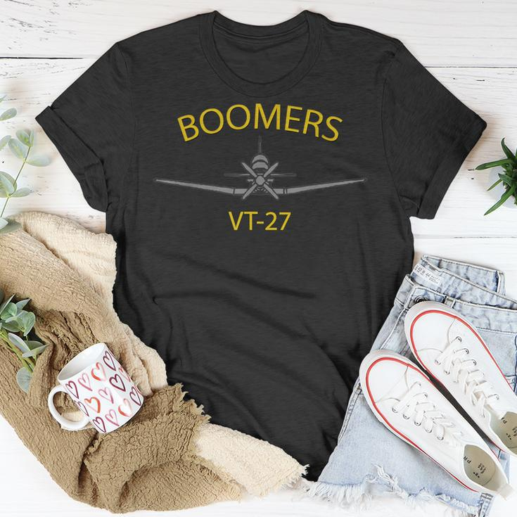 Vt-27 Boomers Training Squadron 27 T-6 Texan Ii T-Shirt Unique Gifts