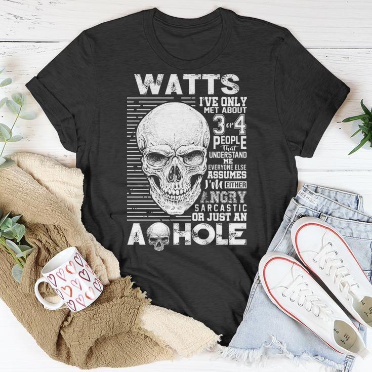 Watts Name Gift Watts Ively Met About 3 Or 4 People Unisex T-Shirt Funny Gifts