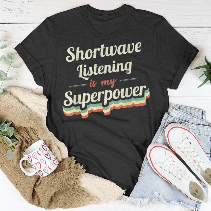Shortwave Listening Is My Superpower Vintage T-Shirt Unique Gifts