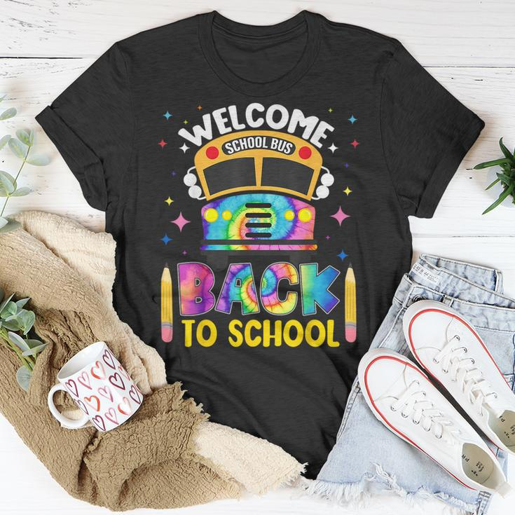 Welcome Back To School Bus Driver 1St Day Tie Dye T-Shirt Funny Gifts