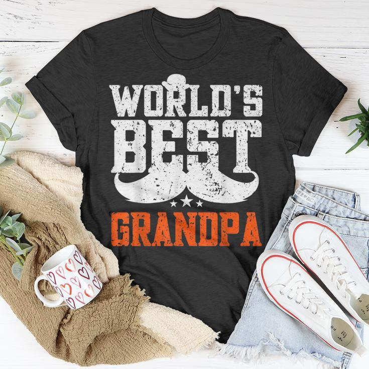 Worlds Best Grandpa - Funny Grandpa Unisex T-Shirt Funny Gifts