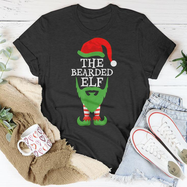Xmas Holiday Matching Ugly Christmas Sweater The Bearded Elf T-Shirt Unique Gifts