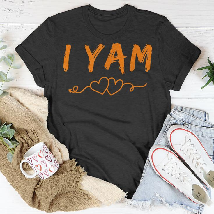 I Yam She's My Sweet Potato Couples Thanksgiving T-Shirt Funny Gifts