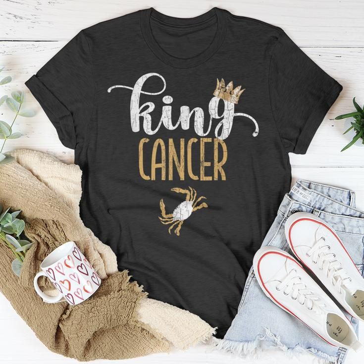 Zodiac Sign Funny King Cancer Graphic Unisex T-Shirt Unique Gifts
