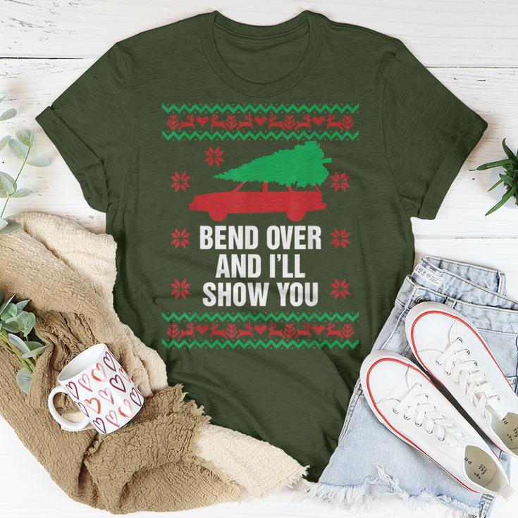 Bend Over And I'll Show You Christmas Couple Matching Family T-Shirt Unique Gifts