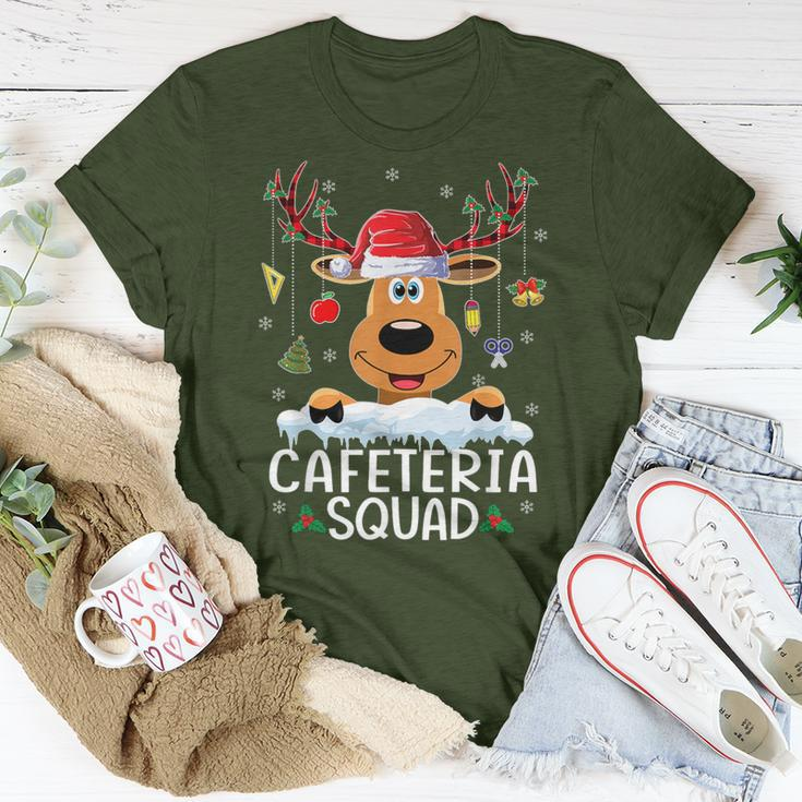 Cafeteria Squad Reindeer Santa Hat Christmas Family T-Shirt Funny Gifts