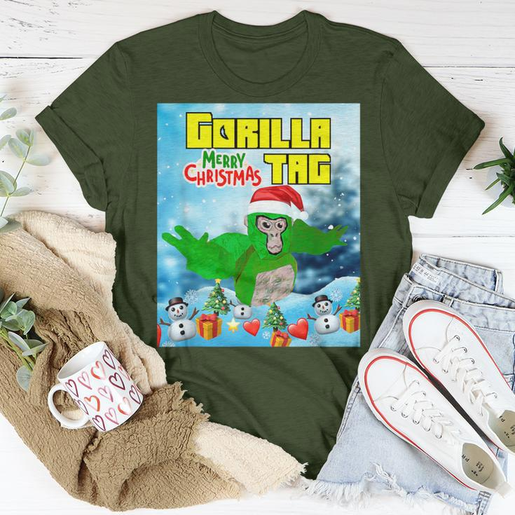 Cute Gorilla Tag Monke Vr Gamer Holidays Christmas Day T-Shirt Unique Gifts