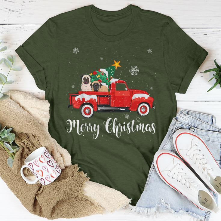 Mastiff Ride Red Truck Christmas Pajama T-Shirt Unique Gifts