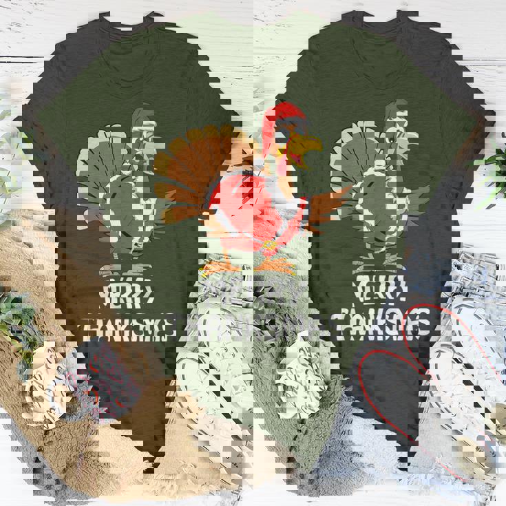 Merry Thanksmas Happy Thanksgiving Merry Christmas T-Shirt Unique Gifts Merry Thanksmas Happy Thanksgiving Merry Christmas T-Shirt Unique Gifts