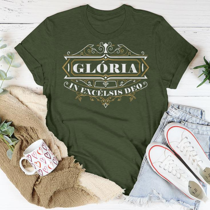 Gloria In Excelsis Deo Christmas Traditional Latin Mass T-Shirt Unique Gifts