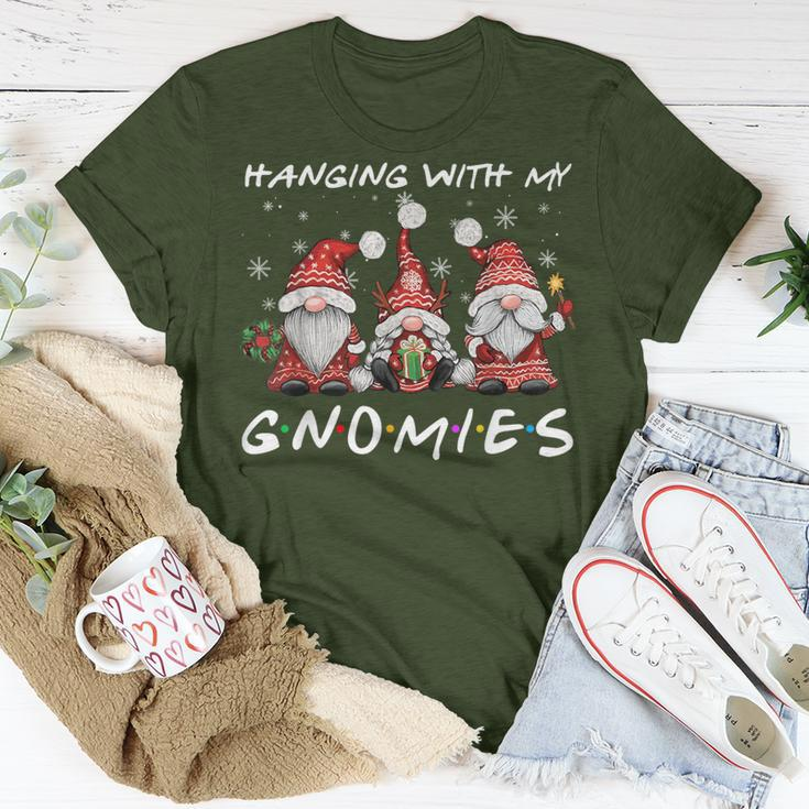 Hanging With Gnomies Christmas Gnomes Xmas Buffalo Plaid Red T-Shirt Unique Gifts