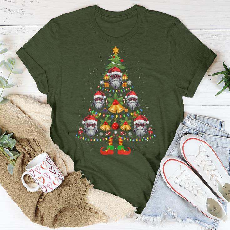 Langur Mammal Santa Hat Christmas Tree Light Xmas Pajama T-Shirt Unique Gifts