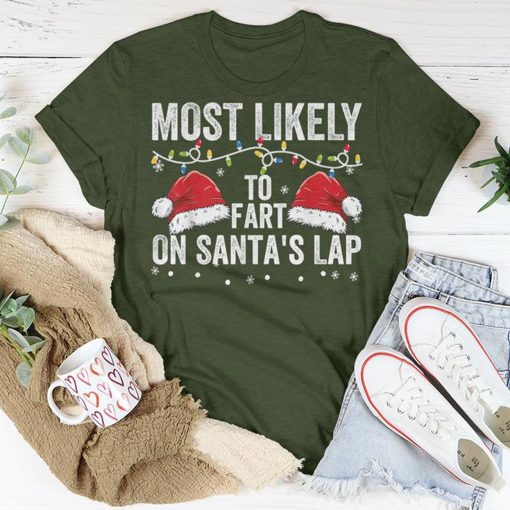 Most Likely To Fart On Santa's Lap Family Matching Christmas T-Shirt Unique Gifts
