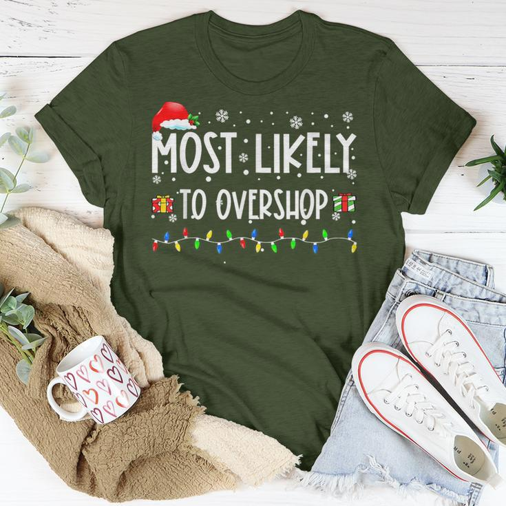 Most Likely To Overshop Shopping Family Crew Christmas T-Shirt Funny Gifts