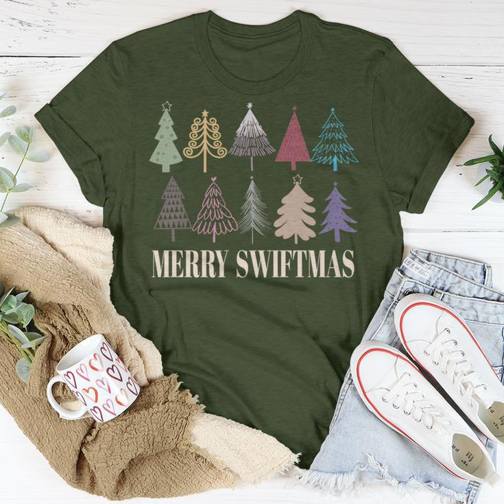 Merry Swiftmas Christmas Trees Xmas Holiday Pajamas Retro T-Shirt Unique Gifts