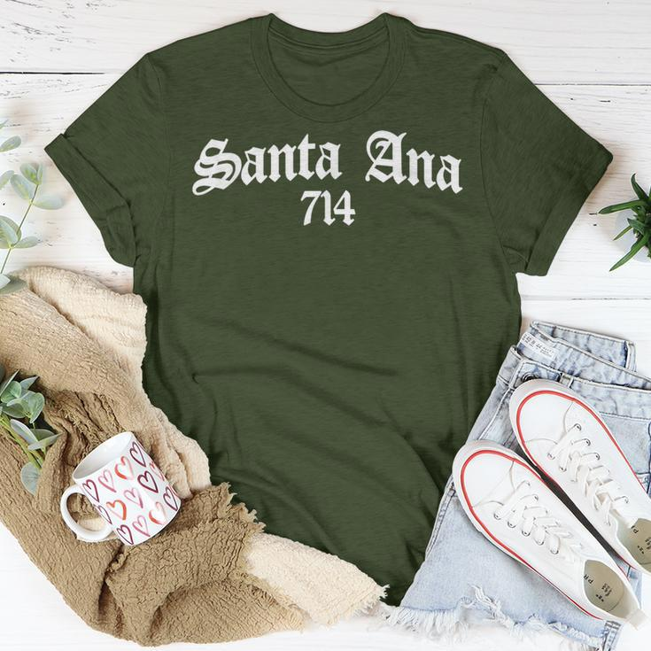 Santa Ana 714 Area Code Chicano Mexican Pride Biker Tattoo T-Shirt Unique Gifts