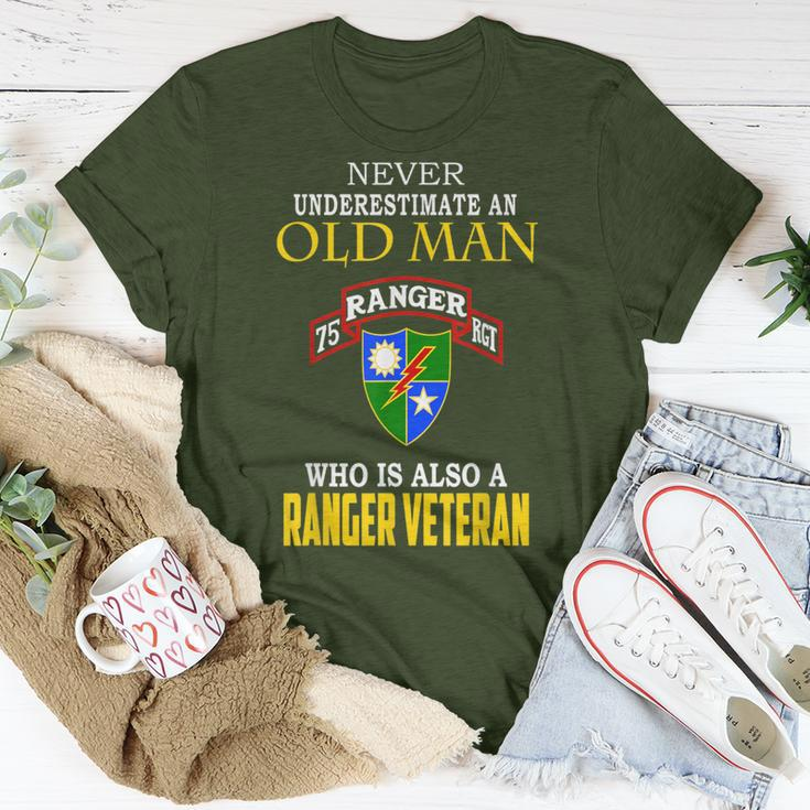 Never Underestimate A 75Th Ranger Ranger Veteran Christmas T-Shirt Funny Gifts