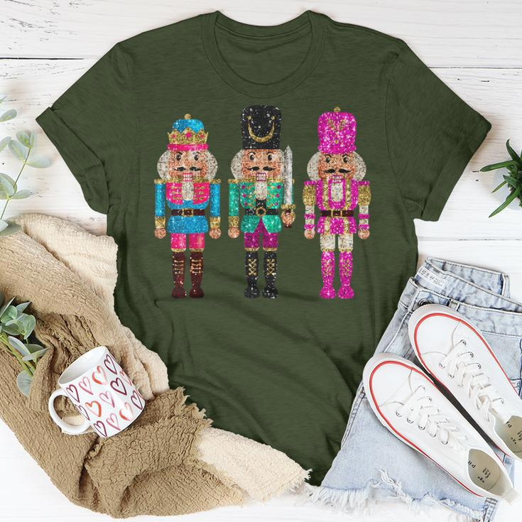 Vintage Sequin Cheerful Sparkly Nutcrackers Christmas T-Shirt Unique Gifts