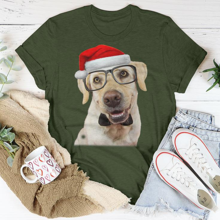 Yellow Lab Glasses Santa Hat Christmas Labrador Retriever T-Shirt Funny Gifts