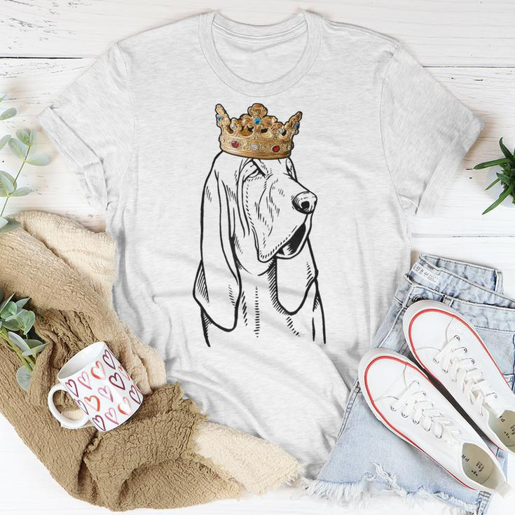 Bloodhound Dog Wearing Crown T-Shirt Unique Gifts