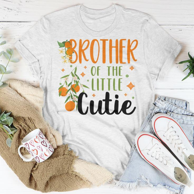 Brother Little Cutie Baby Shower Orange 1St Birthday Party Unisex T-Shirt Unique Gifts