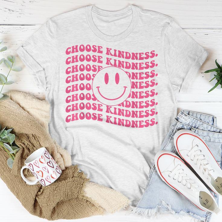 Choose Kindness Pink Smile Face Preppy Aesthetic Trendy T-Shirt