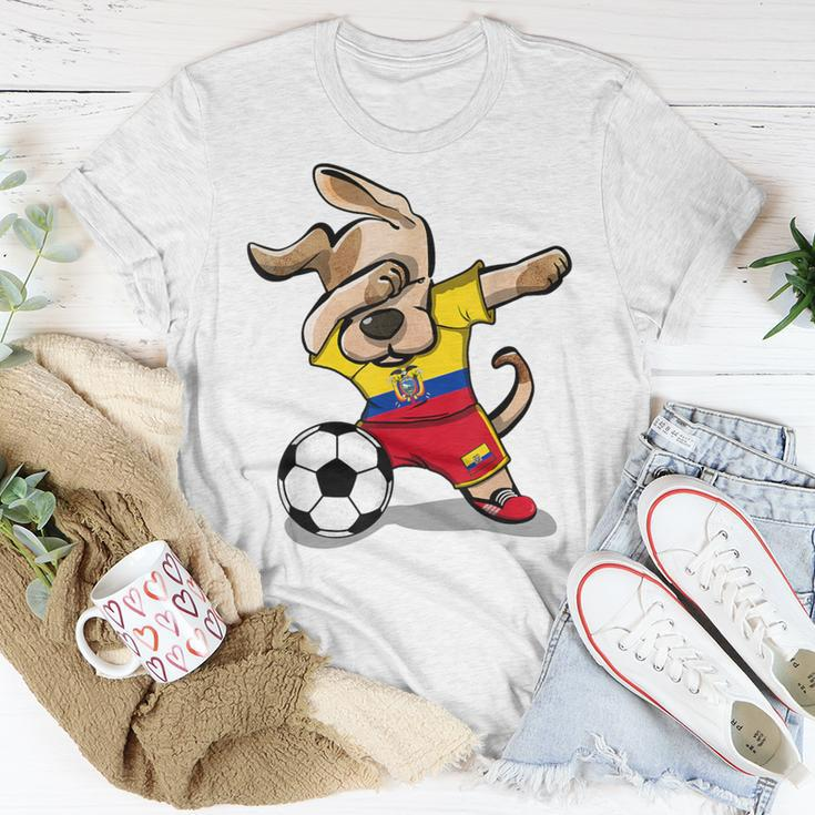 Dabbing Dog Ecuador Soccer Fans Jersey Ecuadorian Football T-Shirt Unique Gifts