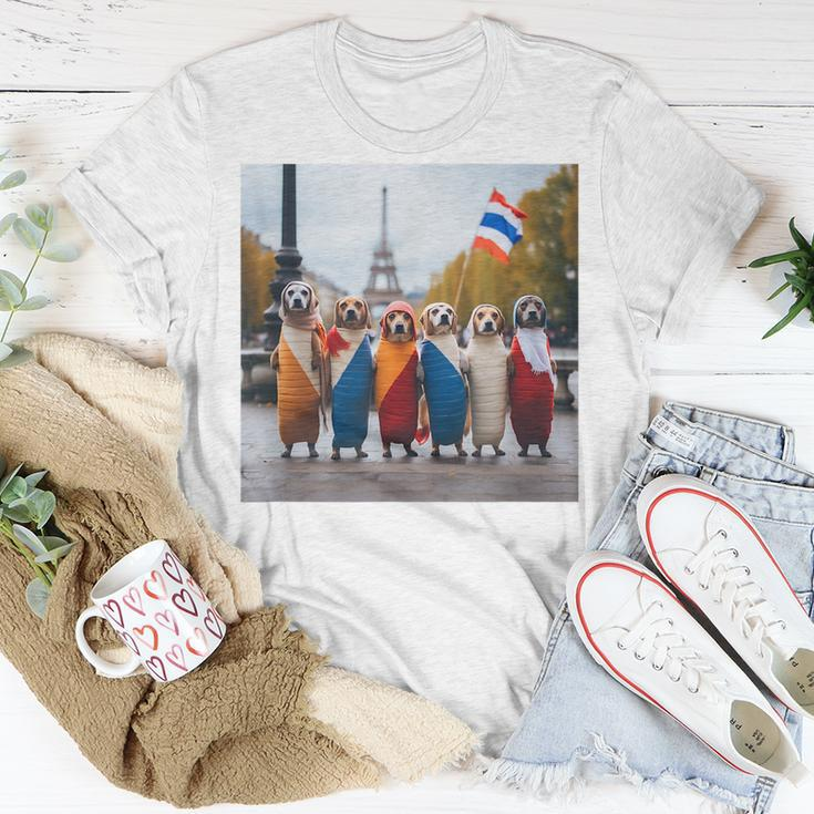 Dogs In Paris Unisex T-Shirt Unique Gifts