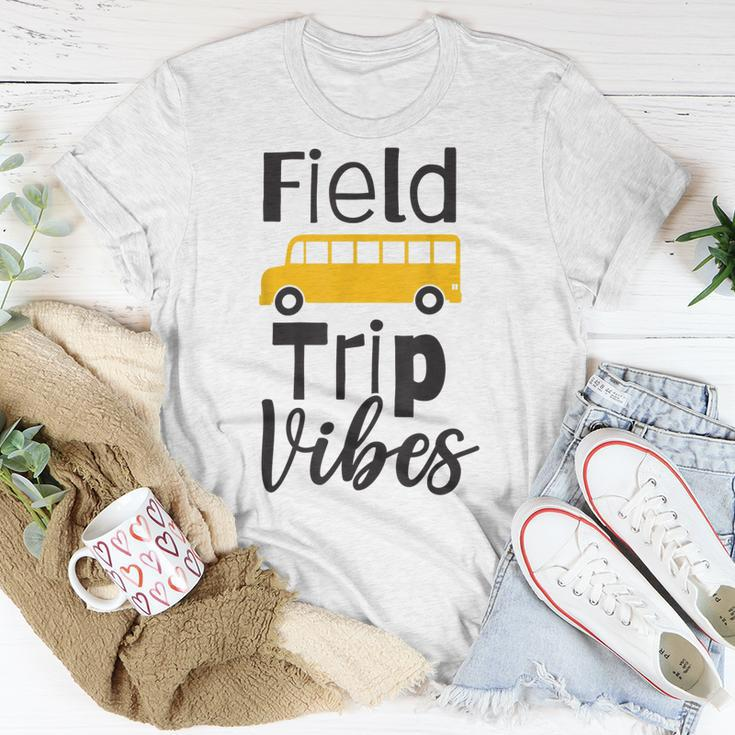 Field Trip Vibes School Bus Last Day Of School Trip Unisex T-Shirt Unique Gifts