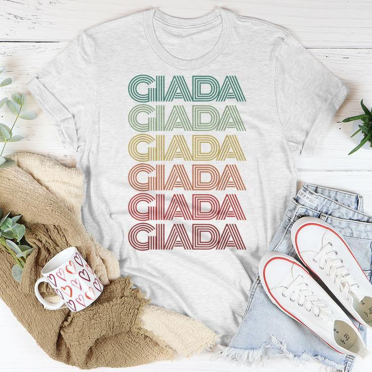 First Name Giada Italian Girl Retro Name Tag Groovy Party Unisex T-Shirt Unique Gifts