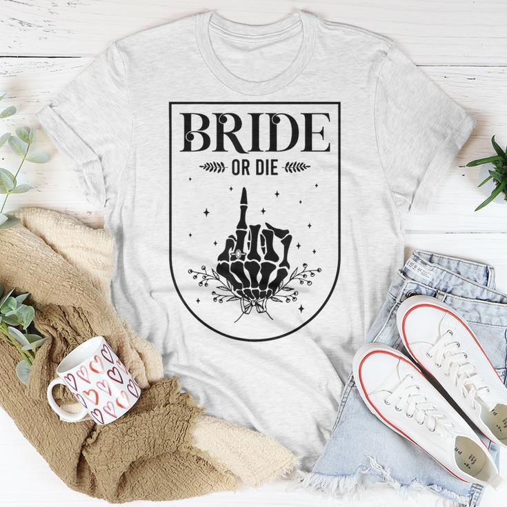 Halloween Bride Or Die Gothic Bachelorette Party Matching T-Shirt Unique Gifts