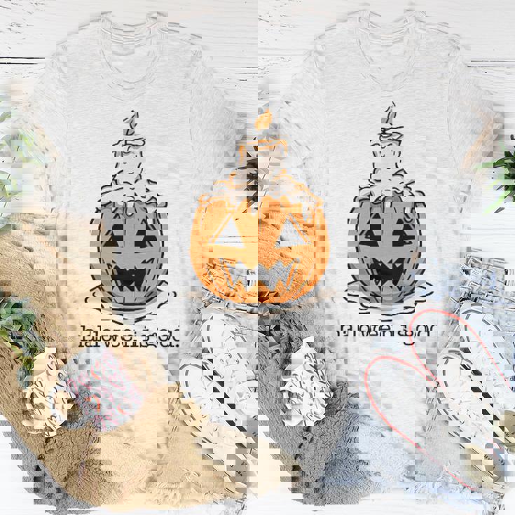 Halloween Is Good And Life Spooky Pumpkin Candle Halloween T-Shirt Unique Gifts