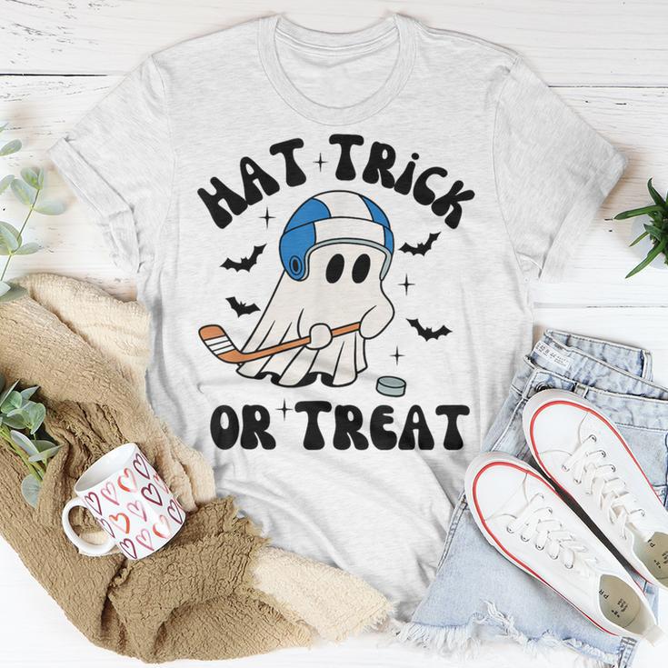 Hat Trick Or Treat Hilarious Hockey Halloween Family T-Shirt Unique Gifts