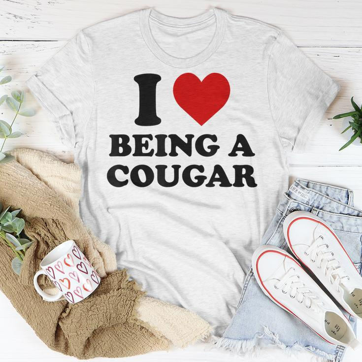 I Love Being A Cougar I Heart Being A Cougar Unisex T-Shirt Unique Gifts