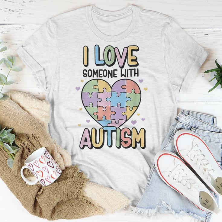 I Love Someone With Autism Kids Heart Puzzle Colorful Kids Unisex T-Shirt Unique Gifts
