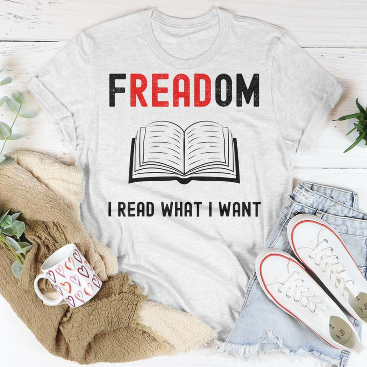 I Read Banned Books Freadom Funny Bookworm Book Reading Unisex T-Shirt Unique Gifts