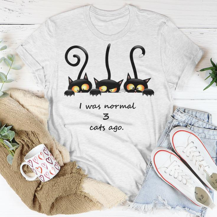 I Was Normal 3 Cats Ago Black Cats Unisex T-Shirt Unique Gifts
