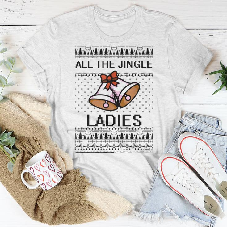 All The Jingle Ladies Ugly Christmas Sweaters T-Shirt Unique Gifts