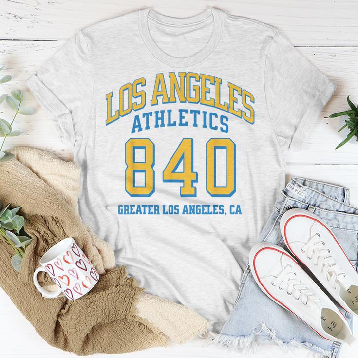 Los Angeles Athletics 840 Area Code Los Angeles California T-Shirt | Mazezy