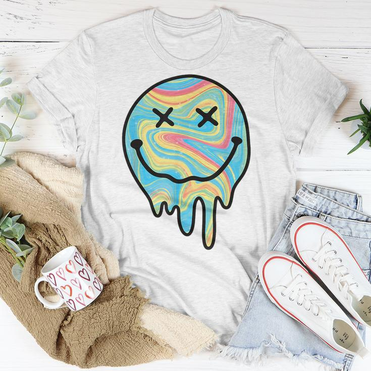 Melting Smile Funny Smiling Melted Dripping Happy Face Cute Unisex T-Shirt Unique Gifts