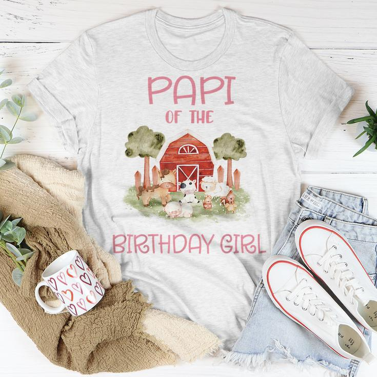 Papi Of The Birthday For Girl Barnyard Farm Animals Party Unisex T-Shirt Funny Gifts