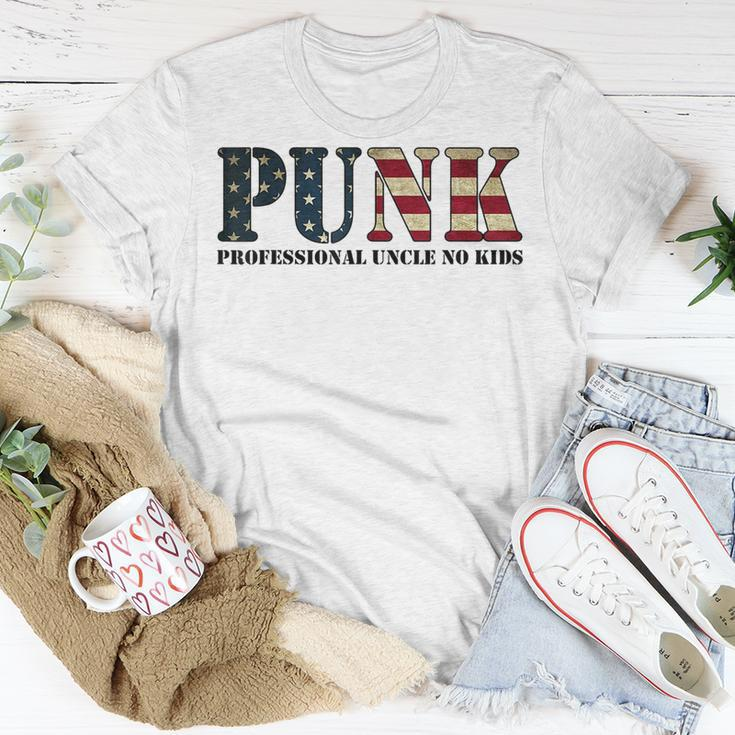 Punk Professional Uncle No Kids Funny Uncle American Flag Gift For Mens Unisex T-Shirt Unique Gifts