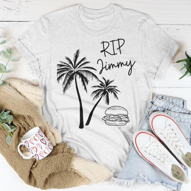 Rest In Peace Jimmy Cheeseburger Palm Trees T-Shirt Unique Gifts