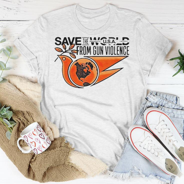 Save The World From Gun Violence Unisex T-Shirt Unique Gifts