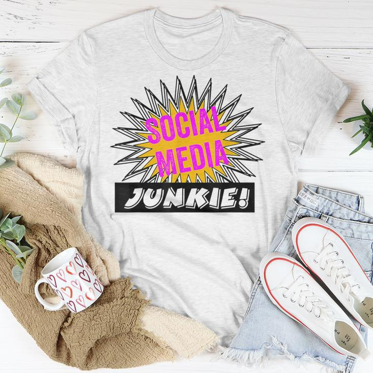 Social Media Junkie Hilarious T-Shirt Unique Gifts