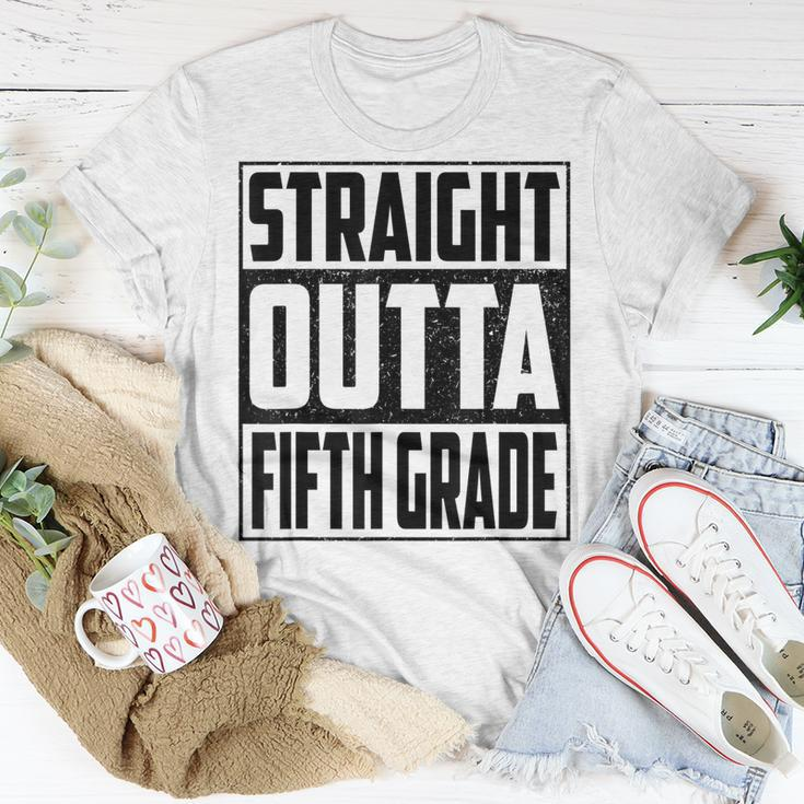 Straight Outta Fifth Grade School Graduate 2022 Fifth Grade Unisex T-Shirt Unique Gifts