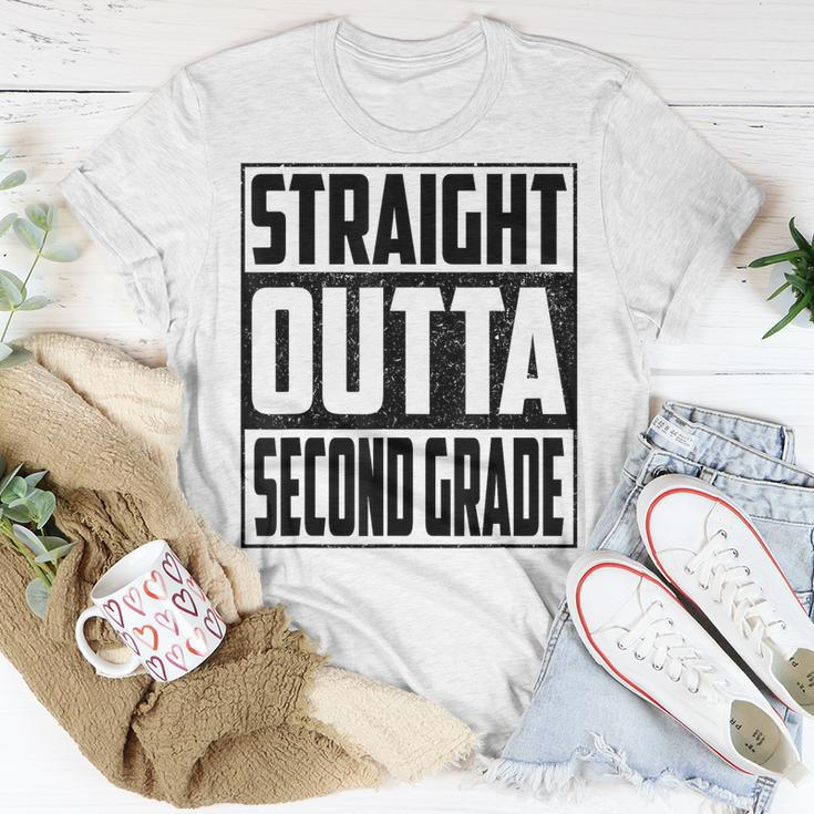 Straight Outta Second Grade School Graduate 2023 2Nd Grade Unisex T-Shirt Unique Gifts